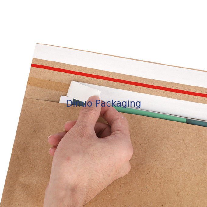 100% Biodegradable Kraft Mailer Paper Bag Self Adhesive Seal Sides And Bottom Gusset