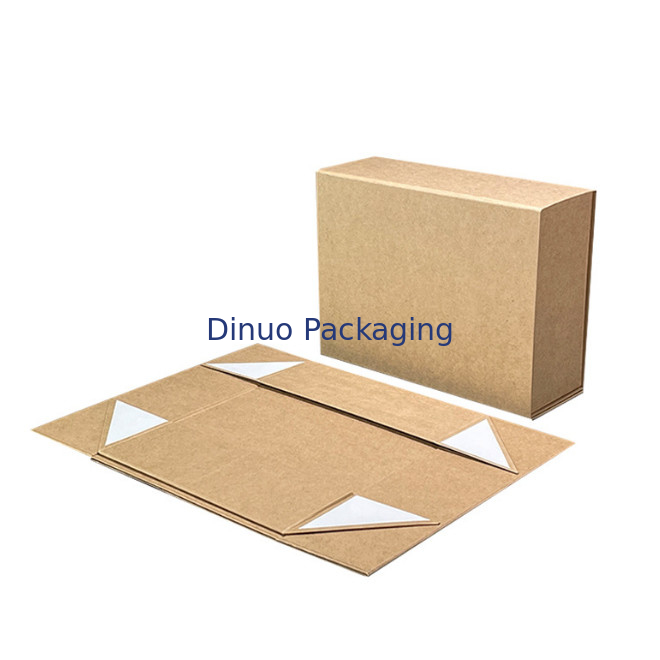 Magnetic Suction Clamshell Folding Gift Box One Piece Custom Portable Cardboard Box