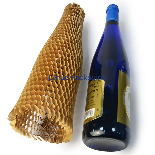 Compostable Honeycomb Packing Paper For Wine Cushioning Wrap Paper Roll