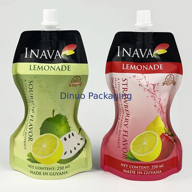 Custom Package Food Grade Stand Up Spout Pouch Bags For Beverage Juice Drink