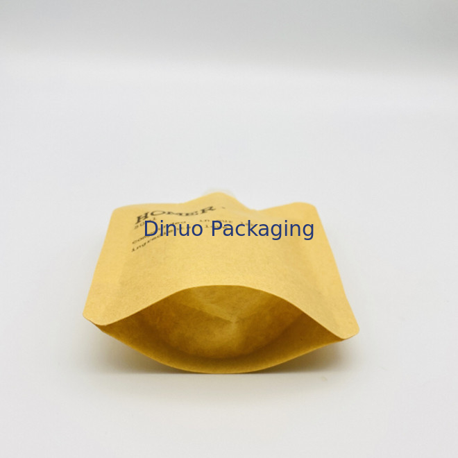 Custom Stand Up Bag Biodegradable Kraft Cosmetic Liquid Refill Spout Pouch