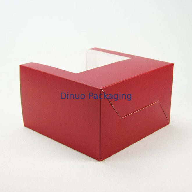 Reusable Cookie Dessert Packaging Box Clear Window Paper Cupcakes Boxes With Inserts