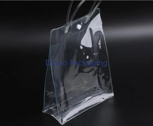 Customized Size PVC Clear Packaging Bags With Adhesive Tape OEM / ODM With Hook