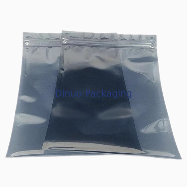 Silver ESD Shielded Anti Static Bag Zip Lock / Open Top 0.03 - 0.15mm Thickness