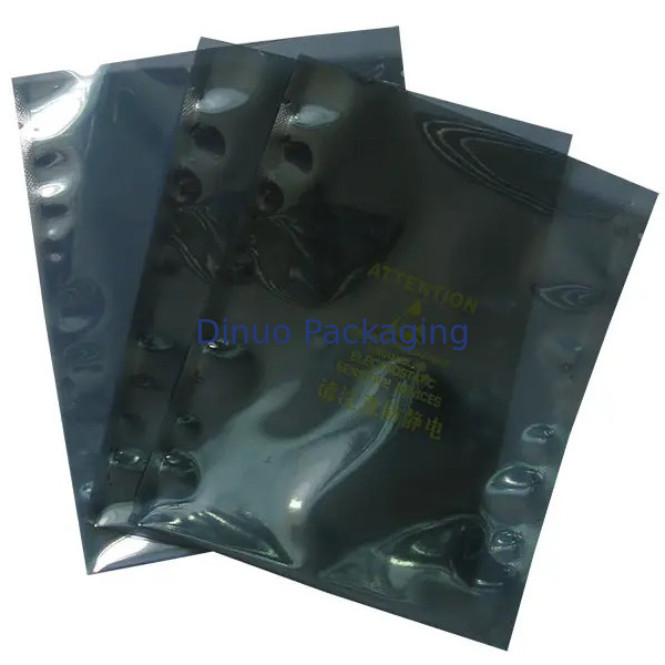 Custom Logo Printed ESD Shielding Bags Metallic Polyester / Polyethylene / Polypropylene
