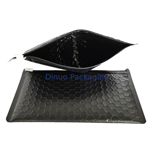 Black Mailer Zipper Bag Packing Bubble Poly Bag With Custom Personal Logo