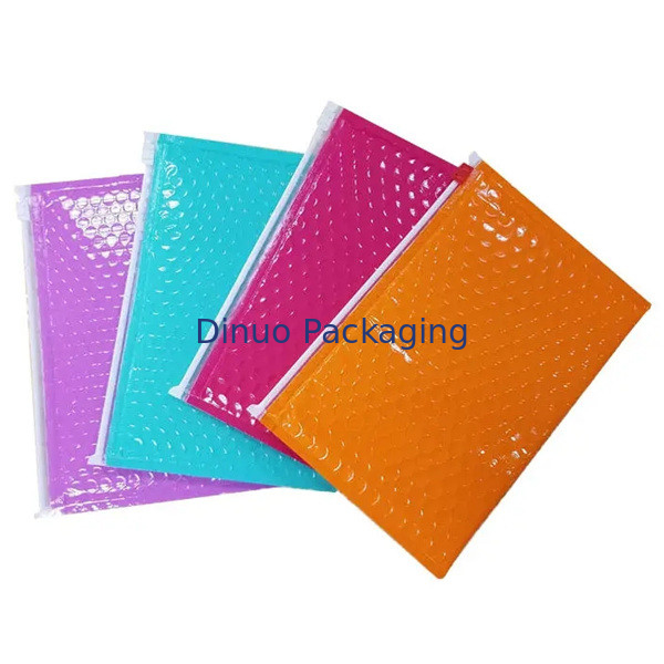 Shockproof Zipper Bubble Bags Mailing Shipping Logo Custom Padded Pouches Envelopes