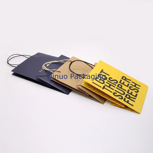 Kraft Paper Packaging Bag Gift Crafts Shopping Biodegradable Bag With Twisted Handle