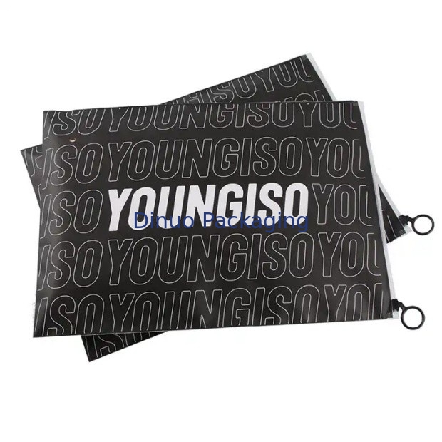 Custom Printed Logo CPE Plastic Slider Zipper Bags For Clothing Underwear T-Shirt Packaging