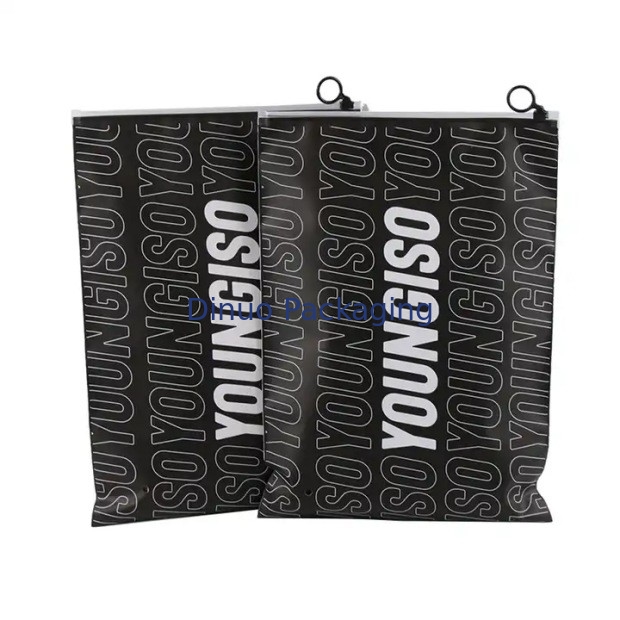 Custom Printed Logo CPE Plastic Slider Zipper Bags For Clothing Underwear T-Shirt Packaging