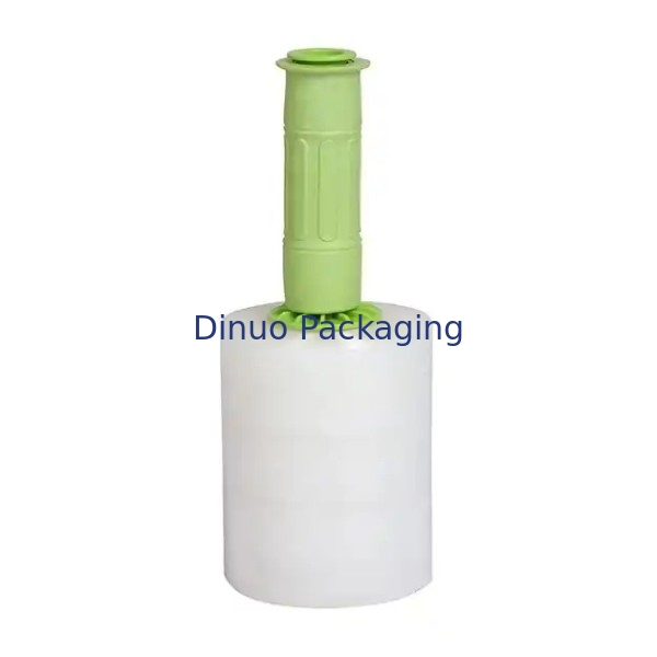 Customizable White LLDPE Stretch And Shrink Film Designed With Plastic Handle