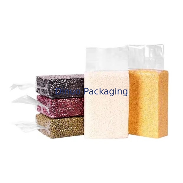 Customized Transparent Vacuum Bag With Miscellany Grain Print Recyclable Offset Surface For Food Industrial Use