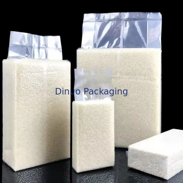 Customized Transparent Vacuum Bag With Miscellany Grain Print Recyclable Offset Surface For Food Industrial Use
