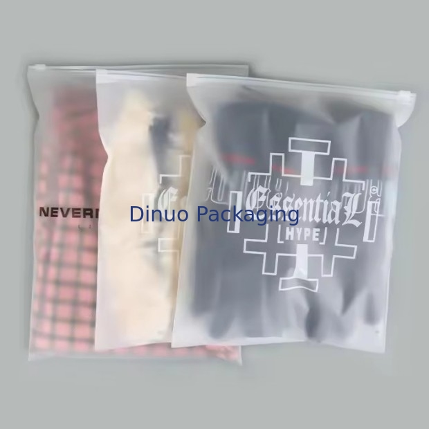 Custom Cpe Frosted Zipper Packaging Bag Plastic Clear Zip Bag Resealable Plastic Bags For Clothing