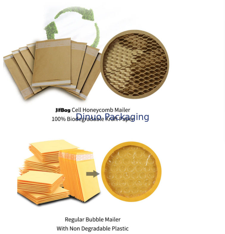 Cellular Shaped Kraft Corrugated Envelopes Padded Honeycomb Paper For Shipping