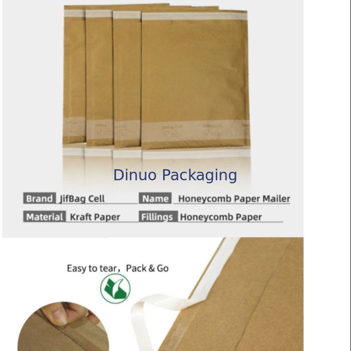 Cellular Shaped Kraft Corrugated Envelopes Padded Honeycomb Paper For Shipping