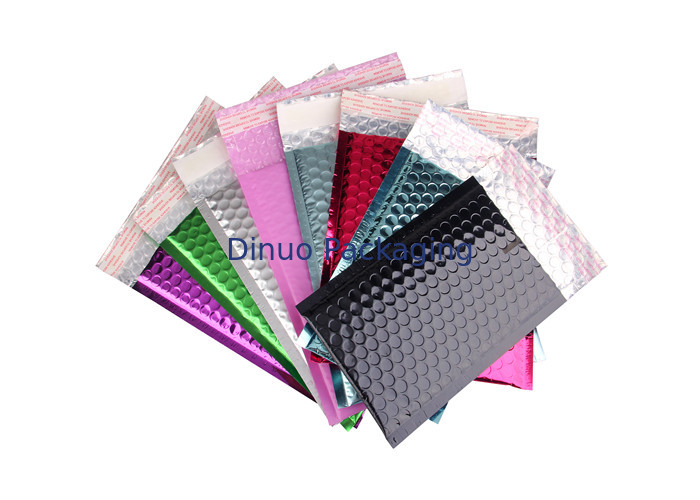 Colorful Metallic Glamour Bubble Mailers , Metallic Shipping Envelopes Tear Resistant