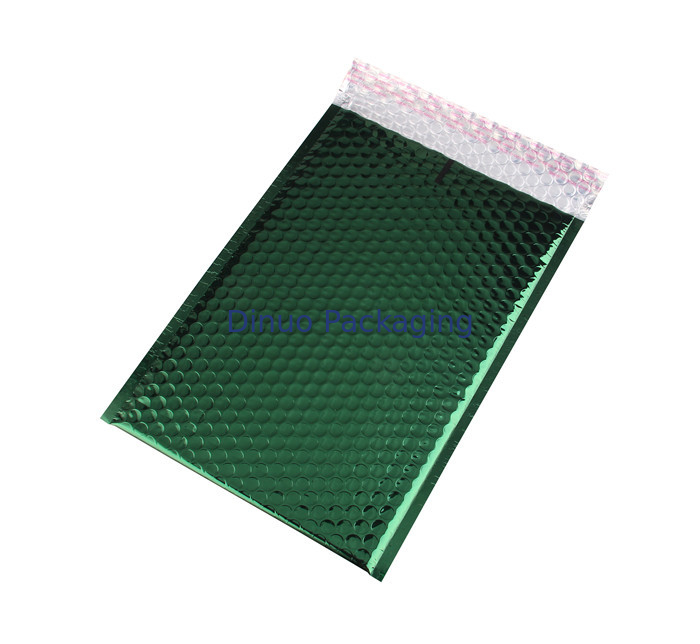 Tearproof Metallic Bubble Mailers Dark Green Color Square Padded Envelopes