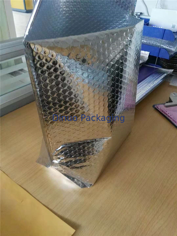 Big Volume Stand Up Metallic Bubble Mailers Silver 145x210mm #C Aluminum Foil Wrinkle Resistant