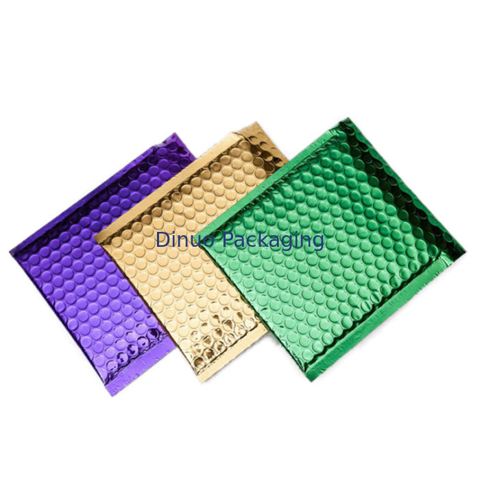 Colorful Metallic Glamour Bubble Mailers , Metallic Shipping Envelopes Tear Resistant