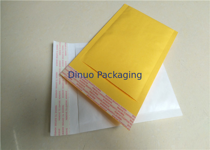 Shipping Size 4 Kraft Bubble Mailers  , White / Yellow Mailing Envelopes 9.5