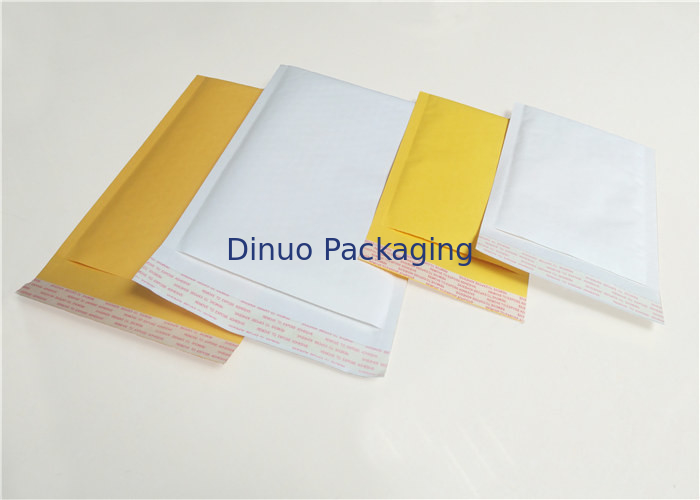 Shipping Size 4 Kraft Bubble Mailers  , White / Yellow Mailing Envelopes 9.5"X14"