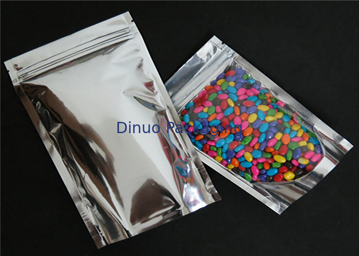 Moisture Proof Stand Up Aluminum Foil Bags With Zipper And Tear Notch Anti Static