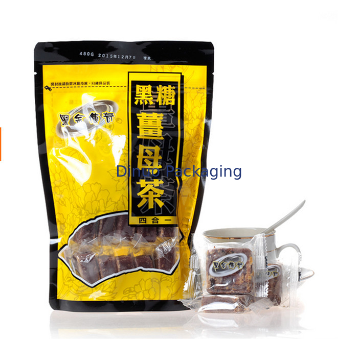 Resealable Lock Custom Printed Stand Up Pouches , Plastic Food Packaging Bags