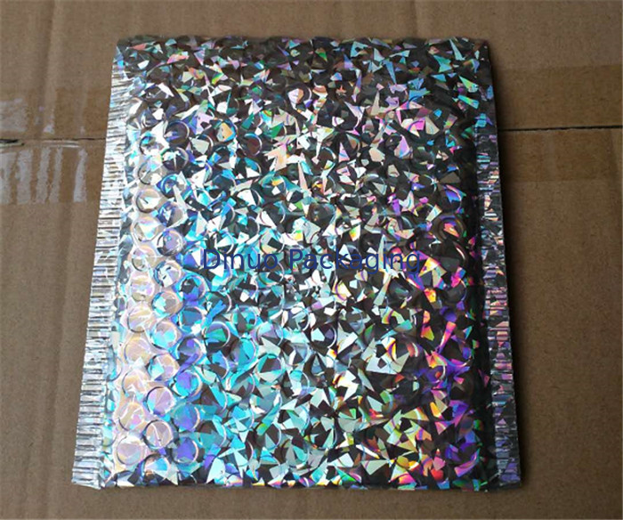Recycled Holographic Bubble Envelopes Decorative Mailing Bags Self Sealing