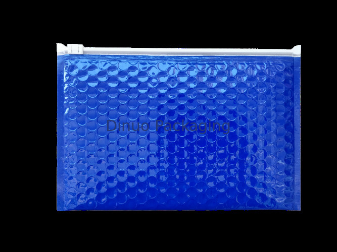 400x300mm Orange Resealable Zipper Bubble Bags Shock Resistance ISO9001