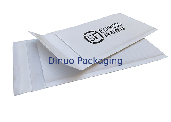 No Plastic White Corrugated Kraft Paper Padded Envelopes Eco Friendly
