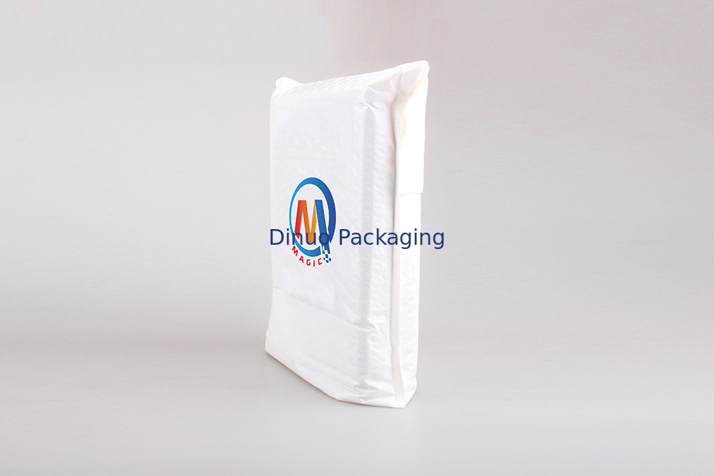 White Padded Bubble Poly Mailer Envelopes For Online Shopping / Express Delivery