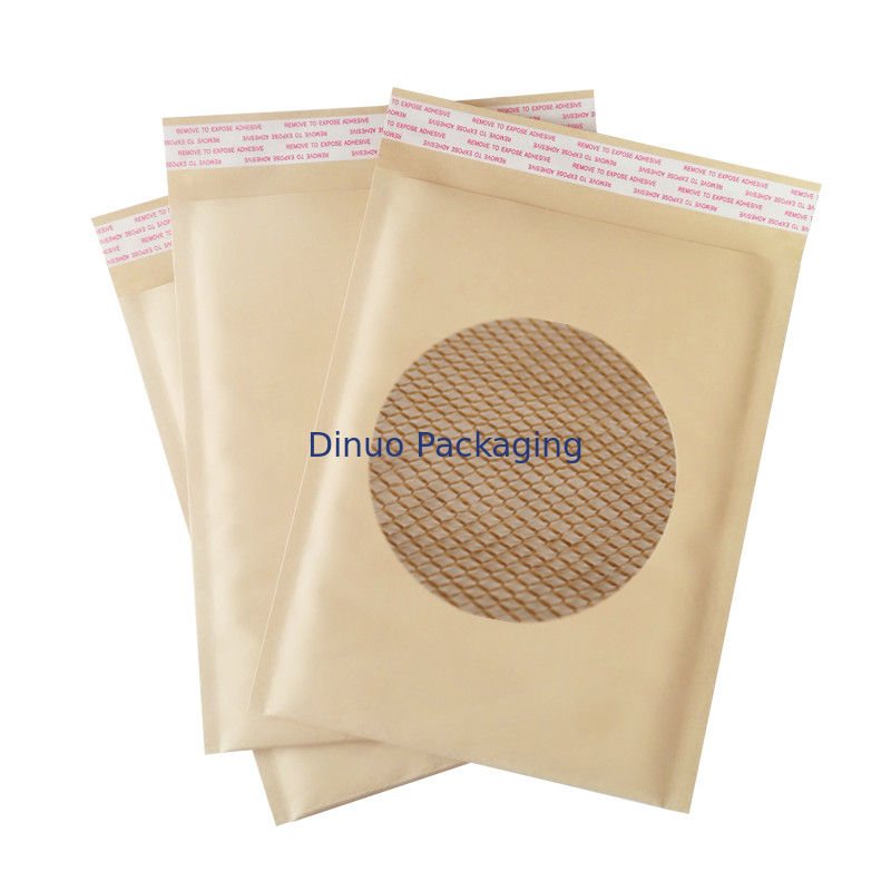 Plastic Free Biodegradable Paper Mailing Bags Honeycomb Cushion For Delivery