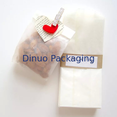 Biodegradable Flat Glassine Envelopes Lined V Shape Sharp Bottom Kraft Paper Sandwich Cookies Bags
