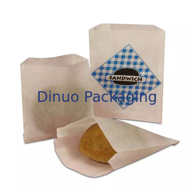 Biodegradable Flat Glassine Envelopes Lined V Shape Sharp Bottom Kraft Paper Sandwich Cookies Bags