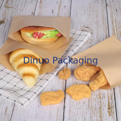 100 Pack Biodegradable Flat Kraft Paper Bags Envelopes For Cookie Popcorn Sandwichs