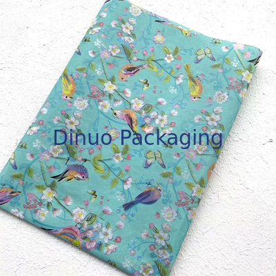 Rhombic Colorful Floral Printed Art Palm Tree Tissue Paper Wrap With Custom Printing