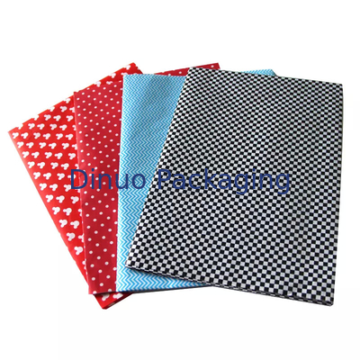 Polka Dot Gingham Double Color Background Tissue Paper Wrap For Shoe Box Nail Polish