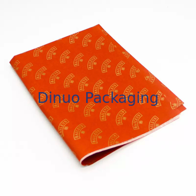 Christmas Gift Wrapping Packaging Red Tissue Paper Wrap With Gold Foil Printing Floral