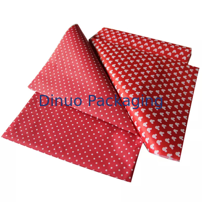 Christmas Gift Wrapping Packaging Red Tissue Paper Wrap With Gold Foil Printing Floral