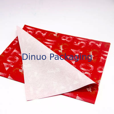 Christmas Gift Wrapping Packaging Red Tissue Paper Wrap With Gold Foil Printing Floral