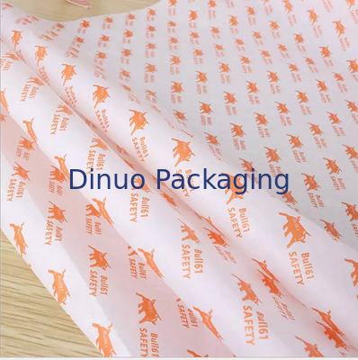 Orange Logo Personalised Printed Tissue Paper Wrap For Flower Wedding Garland Facial Gift