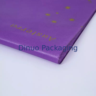 50 X 70cm Gold Stamping Luxury Wrapping Tissue Paper Eco Friendly Customized Logo