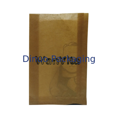 Foods Translucent Biodegradable Wax Paper Bags With Adhesive Strip Gusset Glassine Envelopes