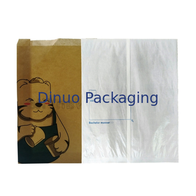 Foods Translucent Biodegradable Wax Paper Bags With Adhesive Strip Gusset Glassine Envelopes