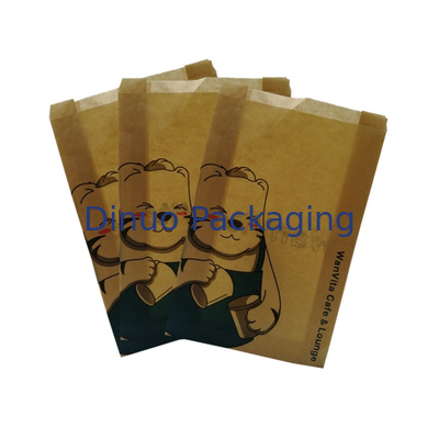 Foods Translucent Biodegradable Wax Paper Bags With Adhesive Strip Gusset Glassine Envelopes