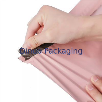 Printed Pink Waterproof Mailing Bags For Book Cloth Courier Shipping Packing