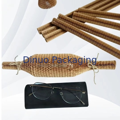 Degradable Honeycomb Wrapping Paper Mesh Sleeve For Glass Bottle Cosmetic Packaging