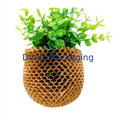 Degradable Honeycomb Wrapping Paper Mesh Sleeve For Glass Bottle Cosmetic Packaging