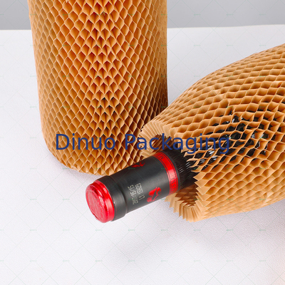 Degradable Honeycomb Wrapping Paper Mesh Sleeve For Glass Bottle Cosmetic Packaging
